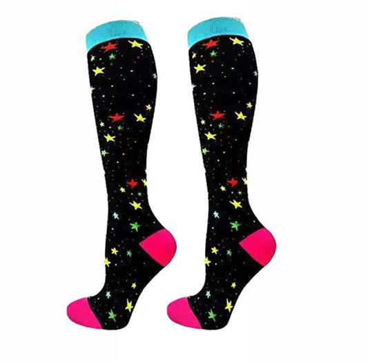 Colourful Stars Compression Socks
