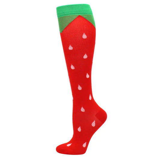 Cute Strawberry Compression Socks