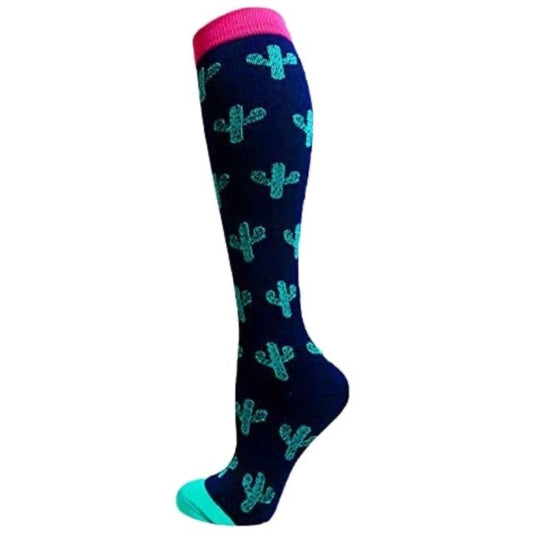 Colourful Cactus Compression Socks