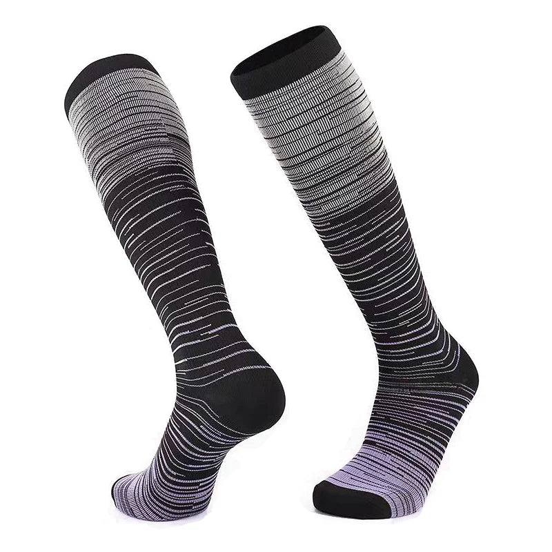 Sporty Series Grey to Purple Compression Socks